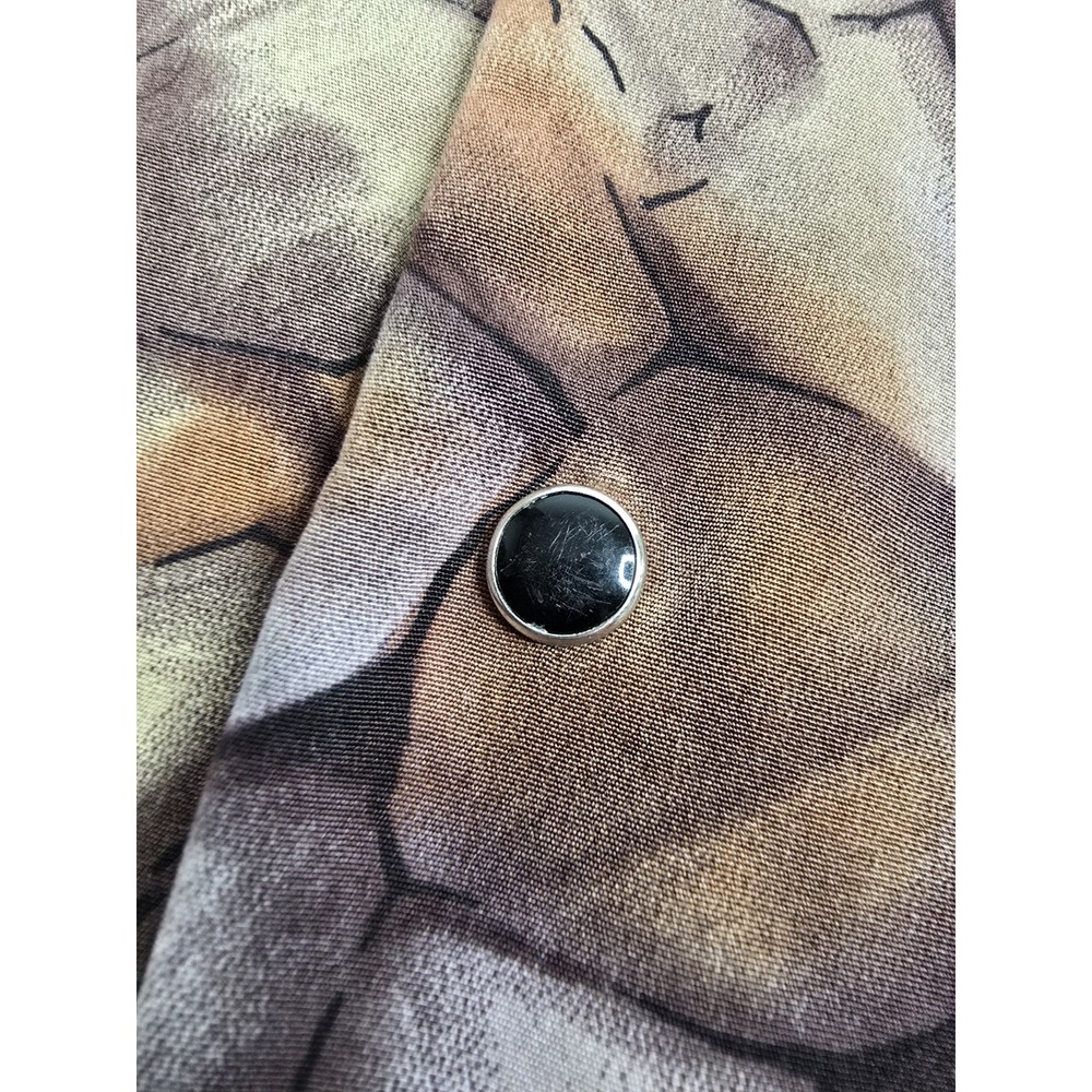 Rare Multi Colored 70's Retro Geometric Damon Disco Shirt Vintage Men's XL Party - Picture 3 of 8